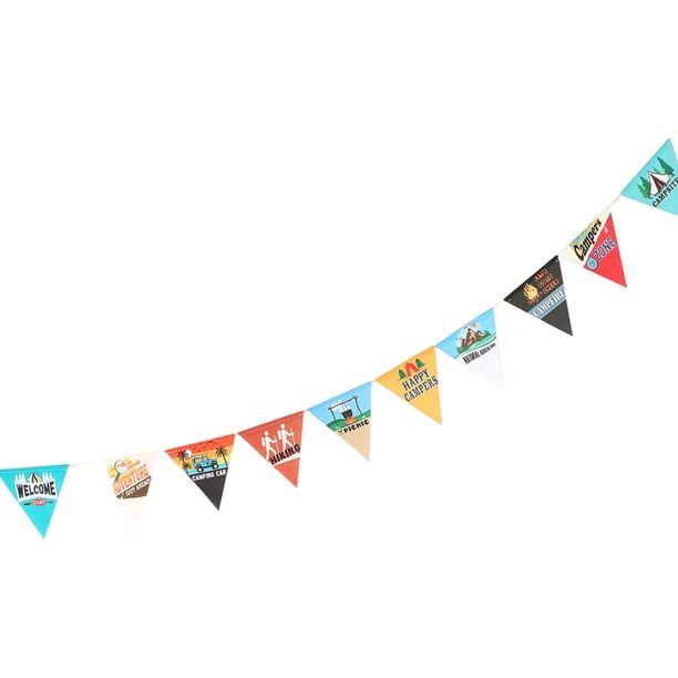 Tira De Bandera Para Acampar, Decoración De Banderín Para Exteriores De 3 Metros, Decoración , Corte Para Fiesta