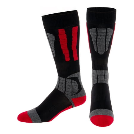 LISH Men's Cold Weather Ski Over The Calf Thermal Padded Snow (Best Socks For Snow Skiing)