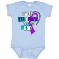 thumbnail image 3 of Inktastic Suicide Prevention I Wear Teal and Purple for My Dad Boys or Girls Baby Bodysuit, 3 of 5
