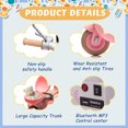 thumbnail image 5 of Okybaby 12V Kids Ride On 2-Seater Motorcycle with Dual Motors, 3 Wheels Electric Motorcycle with Bluetooth, Music, USB, LED Light, Battery Powered Ride on Toy Car for Kids Aged 3-6, Pink, 5 of 9