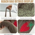 thumbnail image 2 of Cute Strawberry Pattern Tote Bag Crochet Tote Bag Shoulder Bag Handbags Knitting Bag Aesthetic Handmade Weaving, 2 of 6