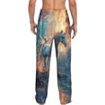 thumbnail image 3 of Daiia Forest Lake White Horse Men's Sleep Pant with Pockets and Drawstring,Pajama Pants-Small, 3 of 9