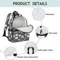 thumbnail image 4 of Dinosaur and Bone Black Pattern Cute School Backpack Bag for School with Padded Back and Adjustable Shoulder Straps 15.25"x11.5"x5.25", 4 of 5