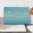 thumbnail image 2 of Ocean Cutting Board, Aquatic Seascape Sky Landscape Tropical Lands Relaxation Spot in the Coast, Decorative Tempered Glass Cutting and Serving Board, Small Size, Blue White, by Ambesonne, 2 of 5
