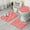 Red Christmas Deer, variant on Red and Yellow Christmas Pattern Bathroom Rugs Sets 3 Piece,Toilet Cover Set,Absorbent Non Slip Bathroom Mats Sets with U-Shaped Contour Rug Toilet Rug Set