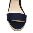 thumbnail image 4 of New Women Liliana Spectra-9 Canvas Ankle Strap Espadrille Platform Wedge Sandal, 4 of 5