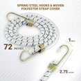 thumbnail image 2 of Bungee Cords RamPro de 72 pulgadas de largo, paquete de 3 con ganchos de metal, 2 of 7