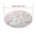 thumbnail image 2 of SAYFUT Ultra Soft Area Rug, Non-Skid Fluffy Diameter 48in/ 63.78in/ 72in Round Tie-Dyed Fuzzy Indoor Large Faux Fur Rugs for Living Room Bedroom Nursery Decor Furry Carpets, 2 of 7