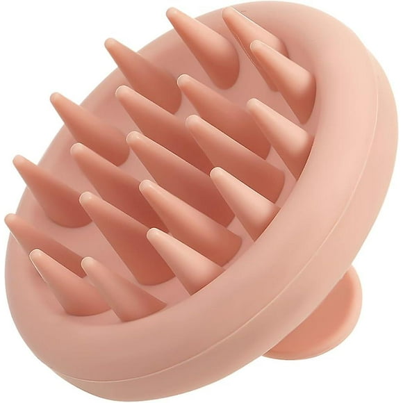 (Light Brown)SDIGV Silicone Scalp Massager Shampoo Brush, Hair Scrubber with Soft Silicone Bristles, Scalp Scrubber, Wet Dry Scalp Massager Hair Growth & Scalp Car