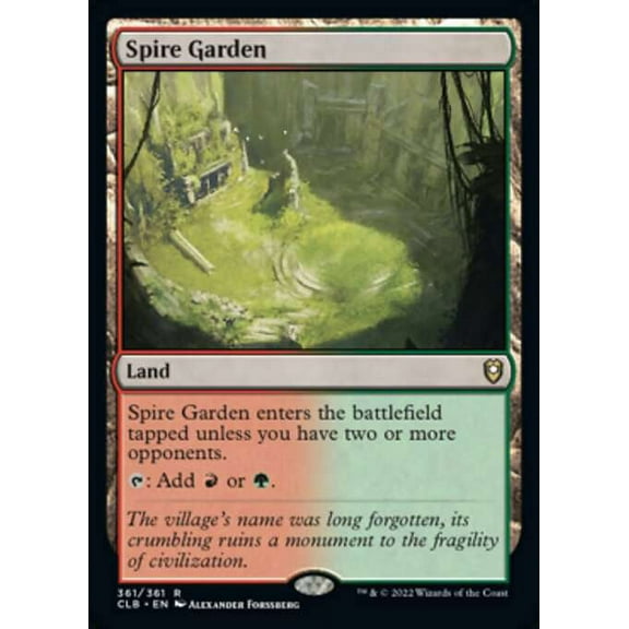 MtG Commander Legends: Dungeons & Dragons Battle For Baldur's Gate Rare Spire Garden #361