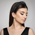 thumbnail image 2 of Unique Bargains Bling Padded Hairband Sparkle Faux Crystal Headbands Black, 2 of 7