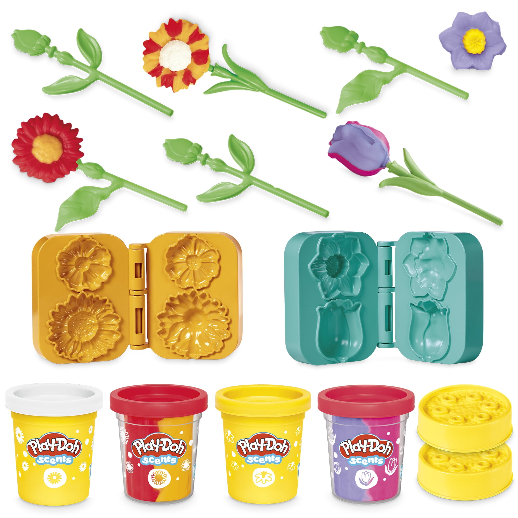 Play-Doh Lil Flowers 2-Pack Bundle, Preschool Toys, Arts & Crafts for Kids 3+