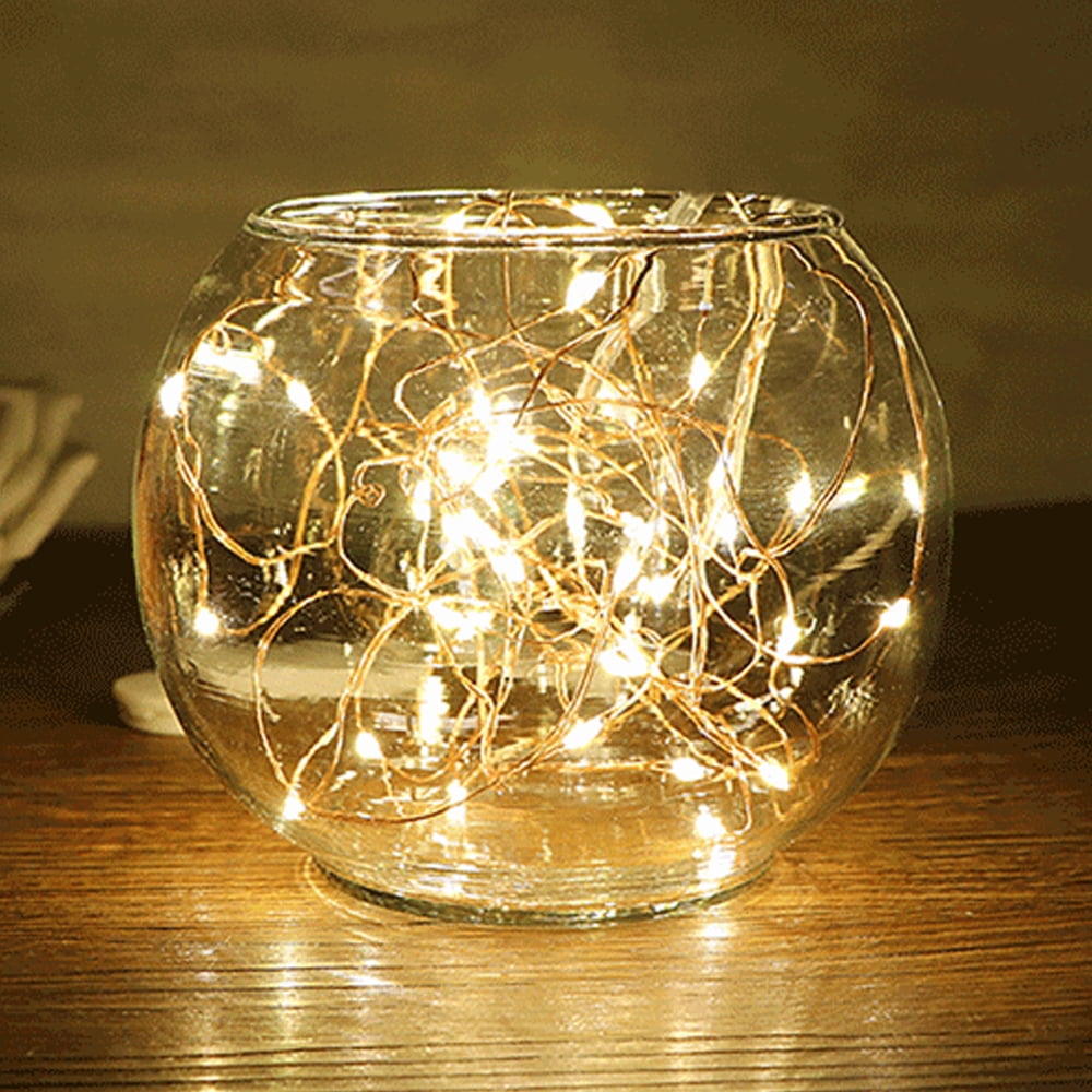 Globe String Fairy Lights with 5M 50 Warm White Leds Fairy Lights Remote Control for Indoor outdoor 