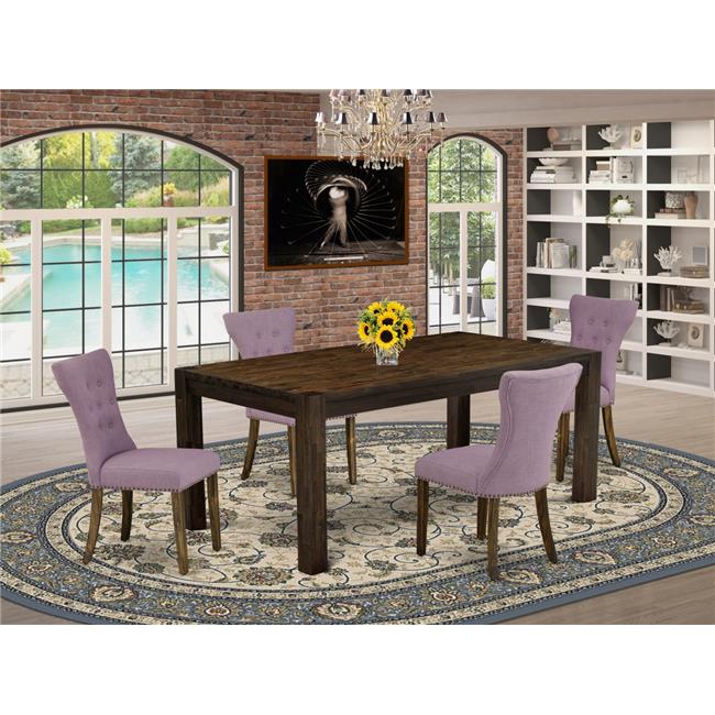 5 Piece Lismore Dining Room Set Distressed Jacobean