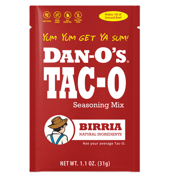 Dan-O's Taco Birria Mixed Spices & Seasonings, 1.1 oz Packet