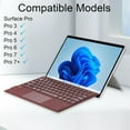 thumbnail image 3 of Type Cover for Microsoft Surface Pro 7+/Pro 7/Pro 6/Pro 5/Pro 4/Pro 3, Bluetooth Keyboard with Multi-Touch Trackpad, Ultra Slim-Wine With Backlit, 3 of 6