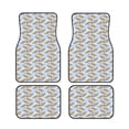 thumbnail image 2 of Uemuo Car Floor Mats - Cute Sloth Pattern Carpet Floor Mats for Cars, Auto Accessories Front & Rear Car Floor Foot Mat Sets of 4 Pieces, 2 of 6