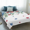 thumbnail image 4 of 4th of July Blanket Soft Cozy Warm Twin Blanket for Bed, Plush Fuzzy Flannel Fleece Blankets for Sofa, Memorial Day Patriotic Star Eucalyptus Leaf Throw Blankets for Couch, Gifts for Men, 60"x80", 4 of 9