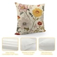 thumbnail image 4 of YINGXI Flower Pillow Cover Burlap Yellow Leaves Throw Pillow Case Square Cushion Cover Case for Party Home Farmhouse Couch Sofa Car 20x20in, 4 of 5