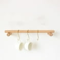 thumbnail image 2 of GUOOL Textured Wood Towel Rack Single Towel Rack Storage Rack with 3 Pcs Hooks 60cm, 2 of 9