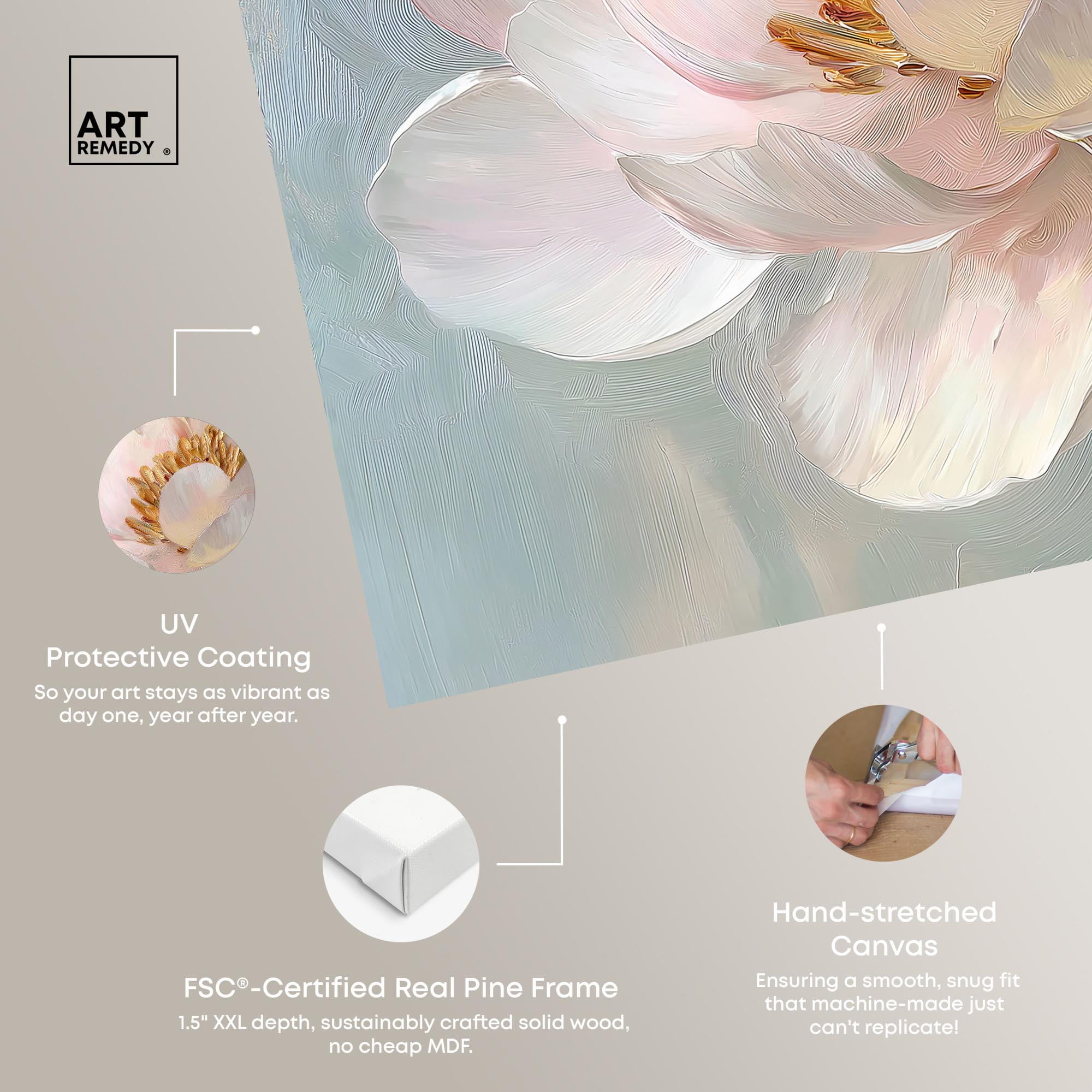 Whispers of a Golden Dawn Canvas Flower Art by Art Remedy, Gallery Wrapped, 40" x 40"