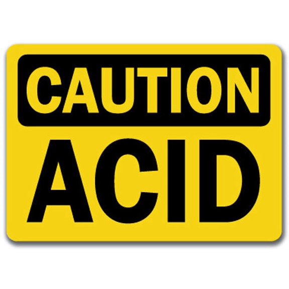 Caution Sign - Acid - 10" x 14" OSHA Safety Sign