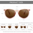 thumbnail image 4 of EcoNesxp Lunettes de Soleil Rondes Rétro Classiques style designer vintage Unisexe Technologie Intelligente Mode Tendance, 4 of 5