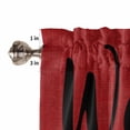 thumbnail image 5 of Red Santa Claus Kitchen Curtains and Valances Set, Christmas Welcome Linen Rod Pocket Window Valance 18 Inch Window Curtain Panels for Living Room Bedroom Laundry, 27.5x36in, 3 Pieces, 5 of 7