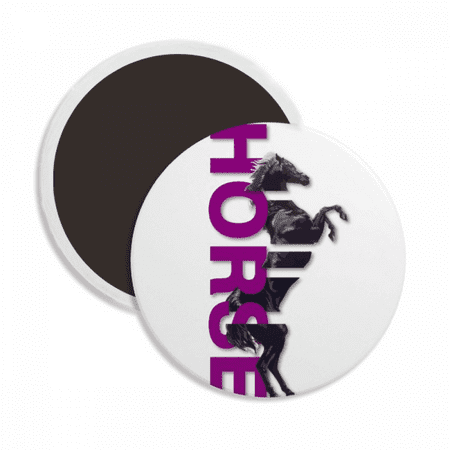 

Standing Body Horse Cutting Round Ceracs Fridge Magnet Keepsake Decoration