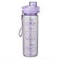 Christian Art Gifts 360722 Water Bottle-Trust in The Lord-Purple