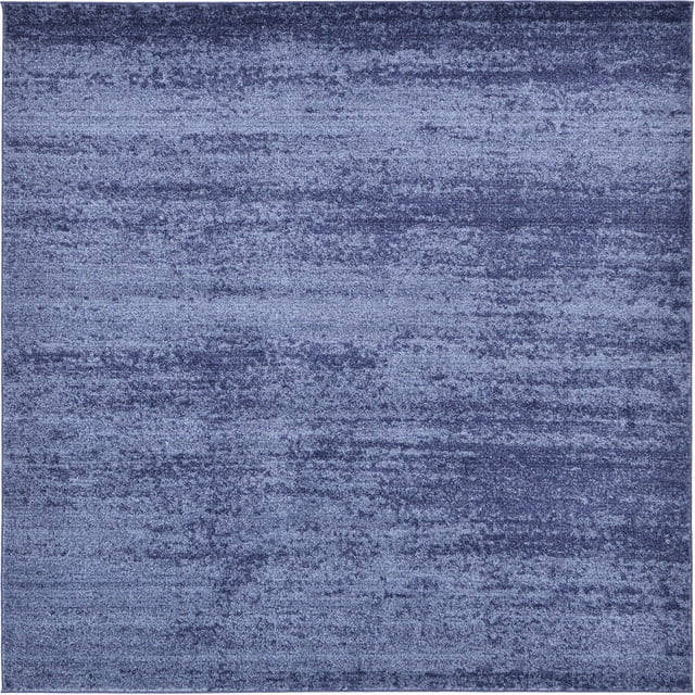 Unique Loom Del Mar Collection Tapis Carré Transitionnel Contemporain, 8 Pieds, Bleu Marine/bleu