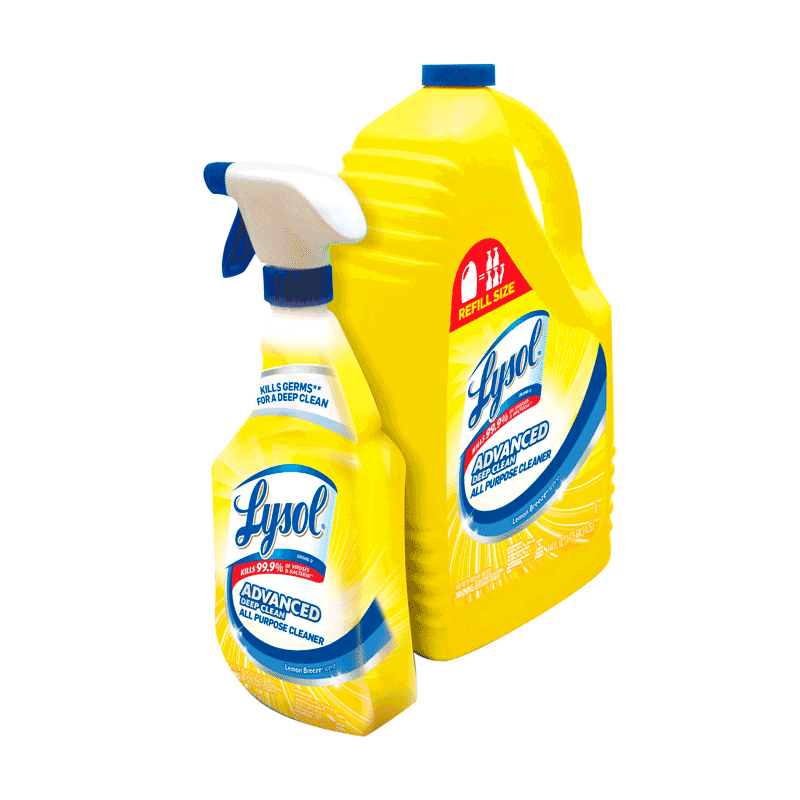 Lysol Lemon All Purpose Cleaner (144 OZ + 32 OZ Refill)
