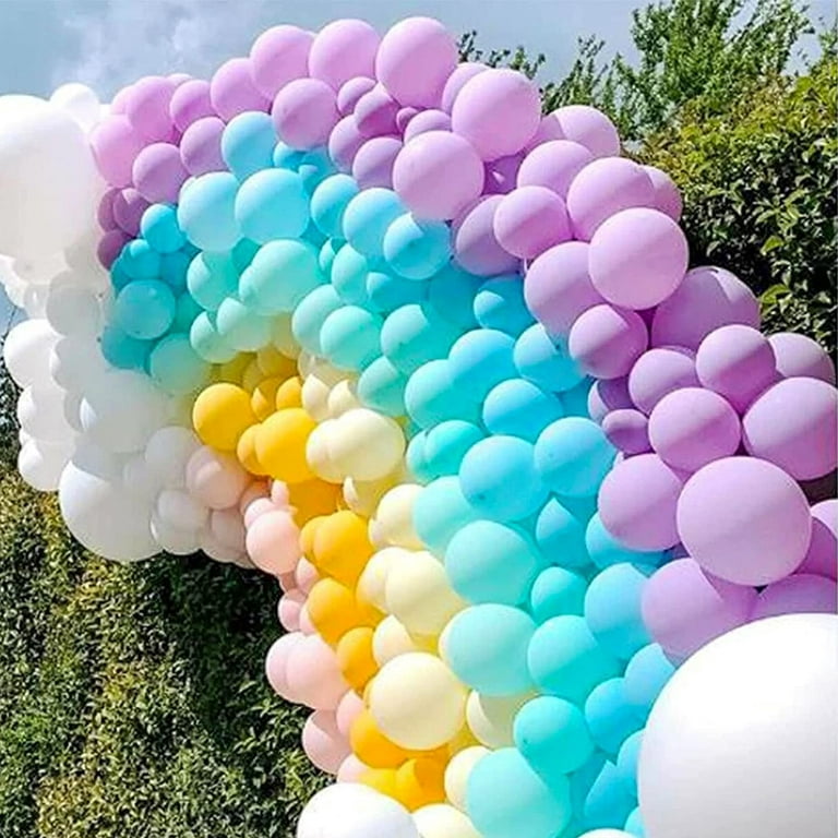 Pastel Balloons 115 Pcs Pastel Balloon Garland Kit Different Sizes 5 10 12  18 Inch Pastel Rainbow Balloons For Baby Shower Wedding Party Decorations