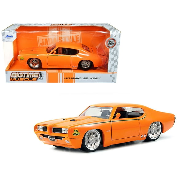 Jada 90344or 1969 Pontiac GTO Judge Pro Stock Orange 1-24 Diecast Car Model(Selections May Vary)