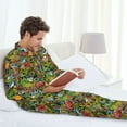 thumbnail image 5 of KLL Hawaiian Culture Symbols 1 Sleepwear Mens Flannel Pajamas,Long Cotton Pj Set, 5 of 7