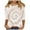Khaki, variant on Raeneomay 3/4 Length Sleeve Womens Tops Independence Day Fashion Printed Round Neck T-Shirt