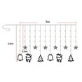 thumbnail image 3 of Halloween Decorations Clearance Sale  LED Christmas Ornaments Curtain Lights 126 LEDs Star Jingle Bell Elk  Tree Window Lights In Curtain String Lights For Home Bedroom Wedding Party Dec, 3 of 7