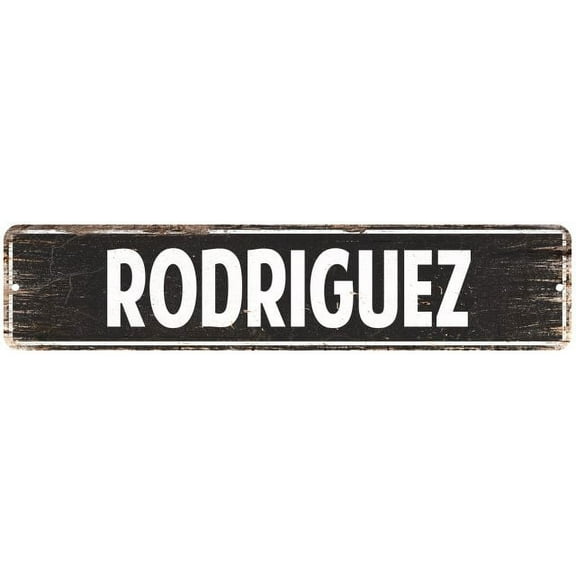 RODRIGUEZ Gift Street Sign Home Decor Chic Gift 4x18 204180003465
