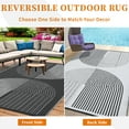 thumbnail image 2 of Yesurprise 320Gsm Outdoor Carpet, 9x12ft (270x360cm) Half Circle, Black/White, Xxy-Modern Design, PP Tube Plastic Woven, 2 of 7