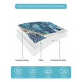 thumbnail image 5 of Teal Blue Turtle Coastal Full Size Down Alternative Comforter, Lightweight Comforter Quilt Bedding Set with Pillow Shams Vintage Stripe Botanical Beach All Seasons Bed Comforter Duvet Insert 78"x90", 5 of 7