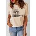 thumbnail image 1 of POGLIP T-Shirt Graphique pour Femmes Kaki "I Like It" Je le Manifeste, 1 of 6