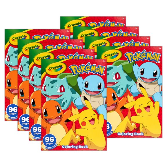 Crayola Coloring Book, Pokemon, 96 Pages, Pack of 8