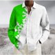 thumbnail image 1 of Camisa de manga larga con botones para fiesta de Año Nuevo, regalo de , nueva, con copos de nieve dorados, tallas s-6xl, 1 of 6