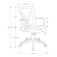 thumbnail image 4 of Monarch Specialties Office Chair, Swivel, Ergonomic, Armrests, Computer Desk, Work, Grey Mesh, 4 of 4