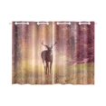 thumbnail image 3 of MKHERT Deer in Autumn Forest Window Curtain Kitchen Curtains Window Treatments 26x39 inch,Set of 2, 3 of 3