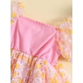 thumbnail image 4 of Bagilaanoe Newborn Baby Girl Rompers Dress Daisy Print Short Sleeve Bodysuit + Headband 3M 6M 12M 18M 24M Infant A-line Princess Dresses, 4 of 9