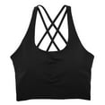 thumbnail image 5 of Women's Cross Back Sport Bras Padded Strappy Cropped Bras Activewear Padded Camisole for Yoga Workout Fitness, 5 of 8