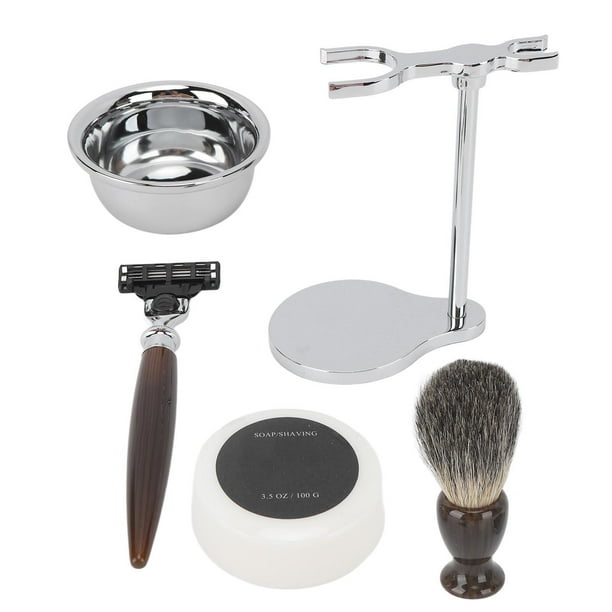 Kit de afeitado Nikou vintage para hombres con maquinilla de afeitar de seguridad
