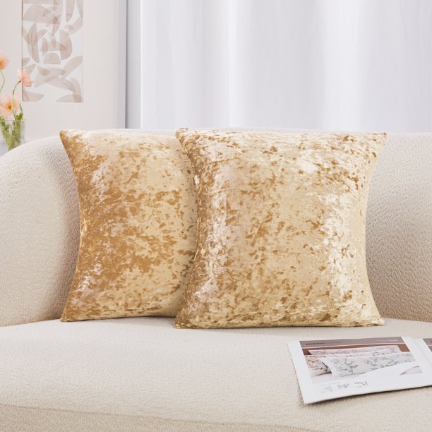 Deconovo Large Sofa Pillow Covers 26x26 inch, Velvet Throw Pillows