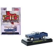1977 Chevrolet Cheyenne 10 Pickup Truck Blue Metallic with White Top and Blue Interior Limited Edition to 7700 pieces Worldwide 1/64 Diecast Model Car by M2 Machines